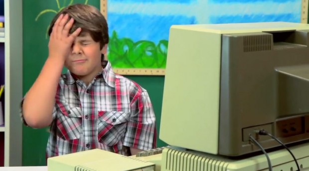 Kids reacting to old computers is super duper cute!