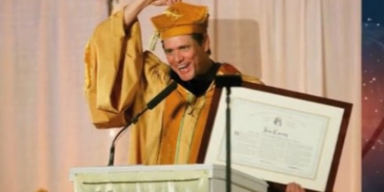 Take the time to listen to 1 minute of Jim Carrey’s Commencement speech, you will be left inspired and motivated!