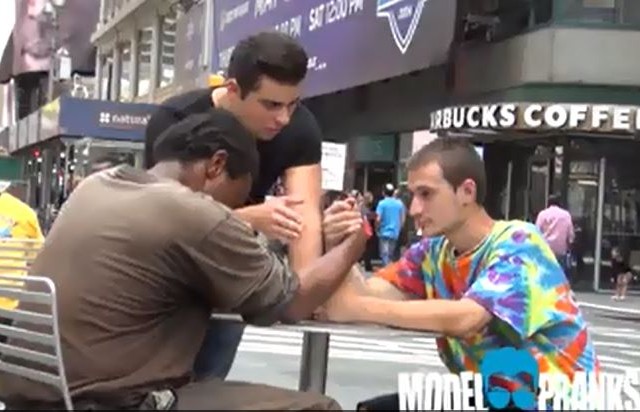 Two Homeless Men Arm Wrestle For Money, The Winner Will Surprise You!