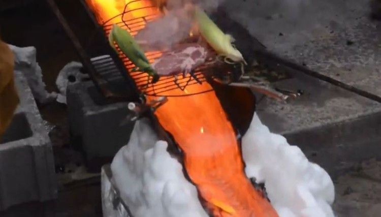 Could Molten Lava Be The Next Big Way To Prepare Your Steak?!?