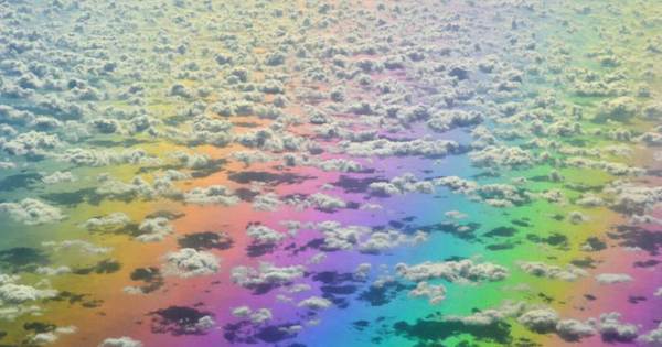 Woman Takes An INCREDIBLE Photo Of A Rainbow While She Is Traveling On A Plane