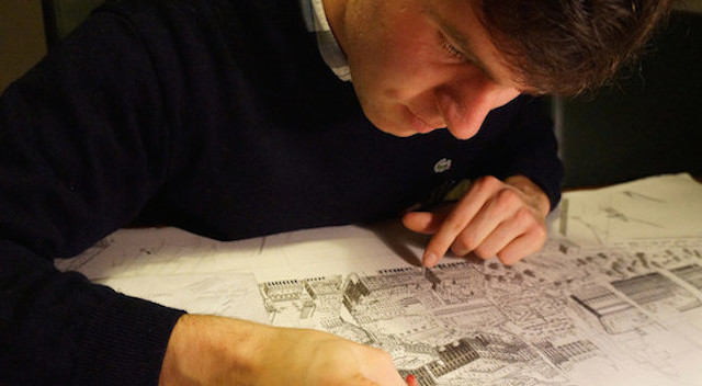 Crazily Amazing Talent: This Man Has The Ability To Draw Detailed Cityscapes Completely From Memory
