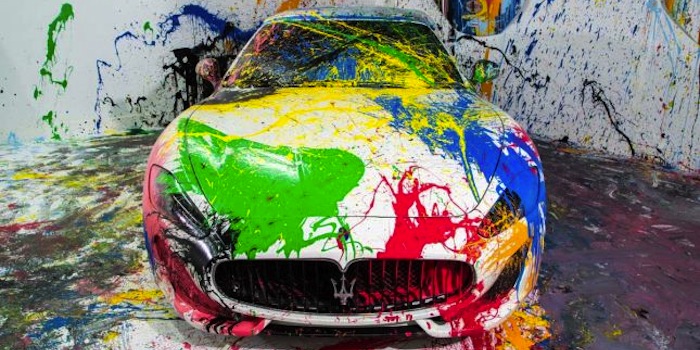 Maserati Becomes A Work Of Artistic Expression After Being Splashed With Colorful Paints