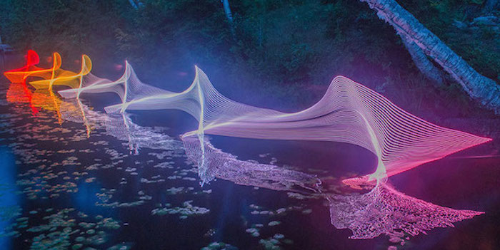 Artist Uses Long Exposure Photography And LEDs To Take BEAUTIFUL Photos Of Kayakers and Canoers